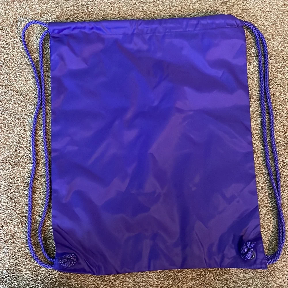 TCU Purple Frog and Chalice string carrier backpack